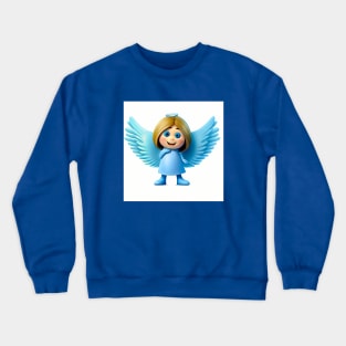 AI Art Cute Angel 2 Abstract Expressionism Effect Crewneck Sweatshirt